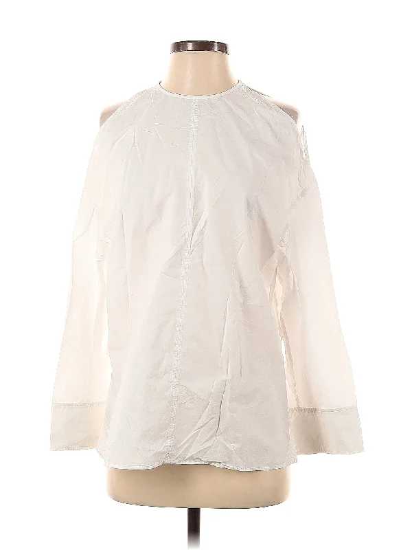 Long Sleeve Blouse Elegant Embroidery Blouse
