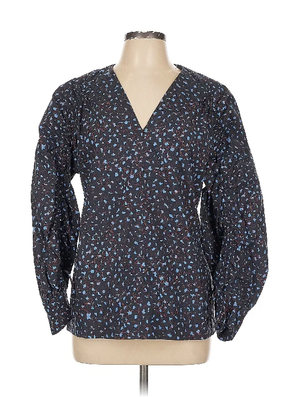 Long Sleeve Blouse Feminine Ruffle Blouse