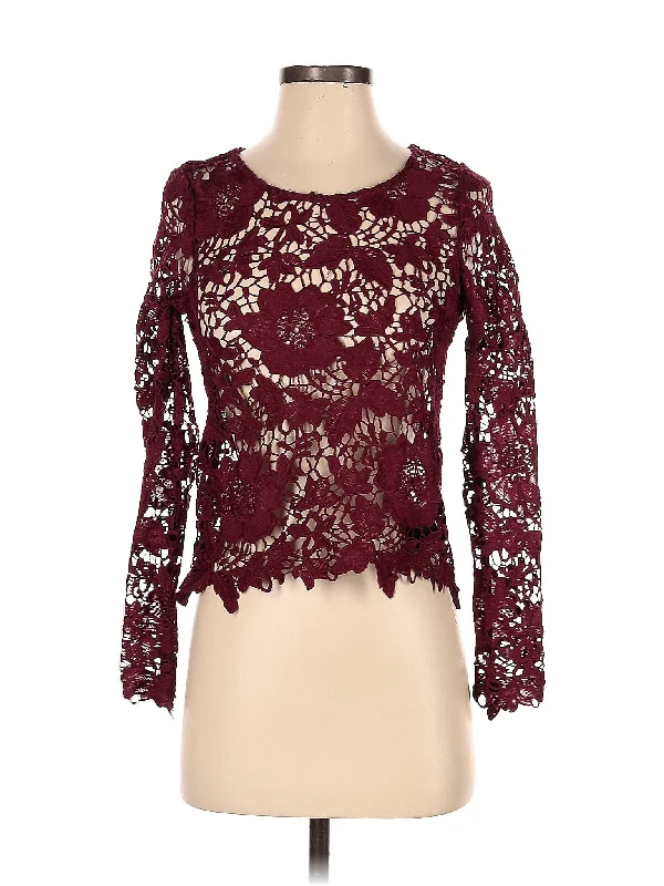 Long Sleeve Blouse Ruffled Neck Blouse