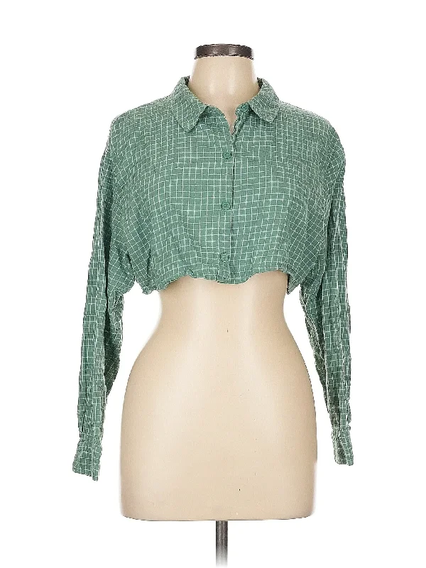 Long Sleeve Blouse Subtle Shimmer Blouse