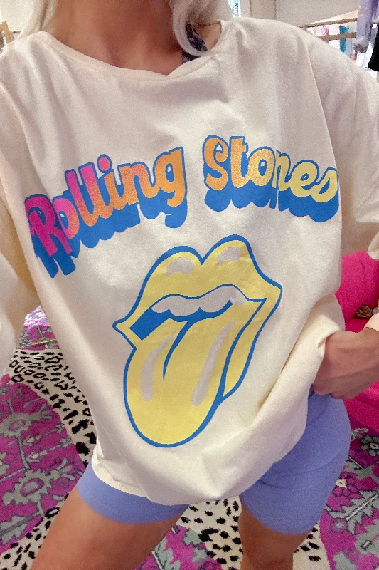 Rolling Stones Oversized T-Shirt-- Terry Blend Velvet Blend Canvas Blend