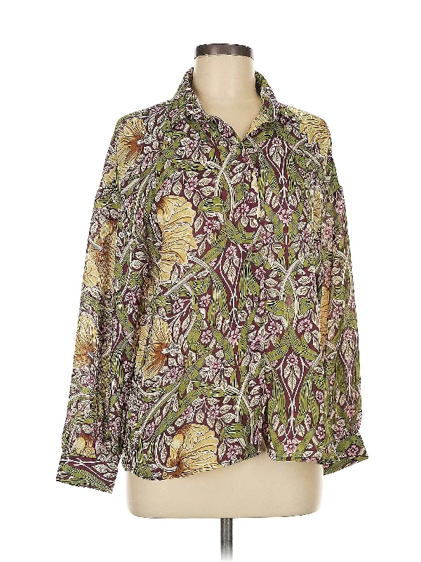 Long Sleeve Blouse Mandarin Collar Blouse