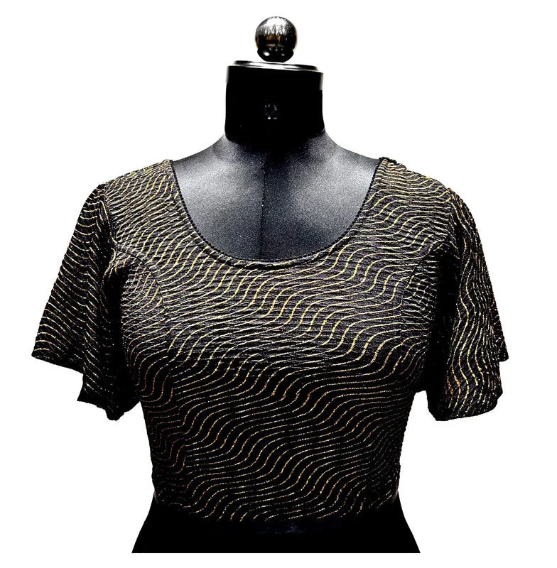 Women's Golden Colour Foil Lining  Readymade Blouse Lightweight Tunic Blouse