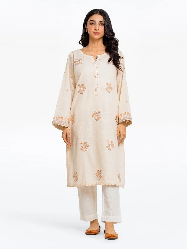 Pret 1Pc Embroidered Khaddar Shirt - EWTKE23-68679S-- Fleece Nylon Spandex