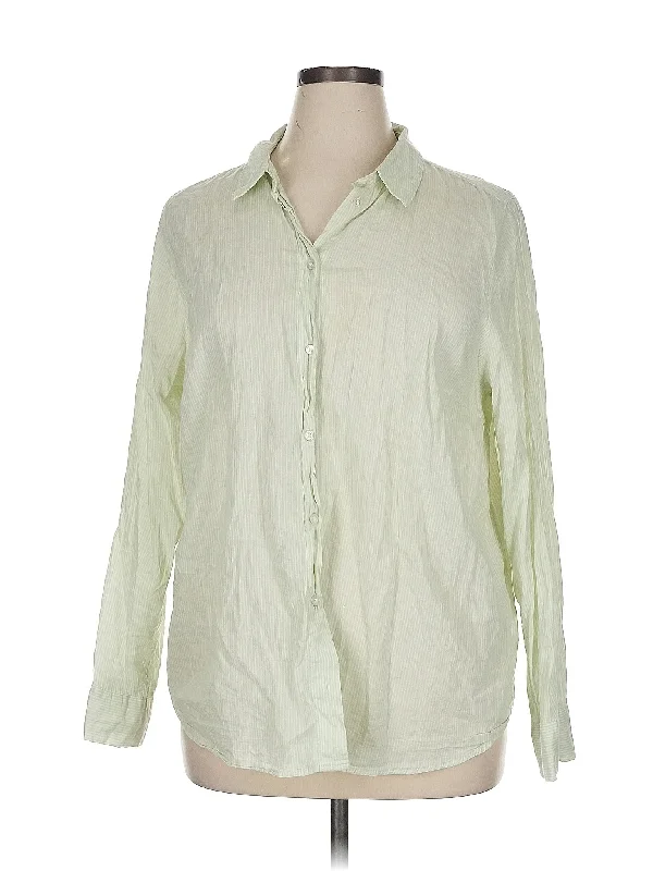Long Sleeve Blouse Casual Button Blouse