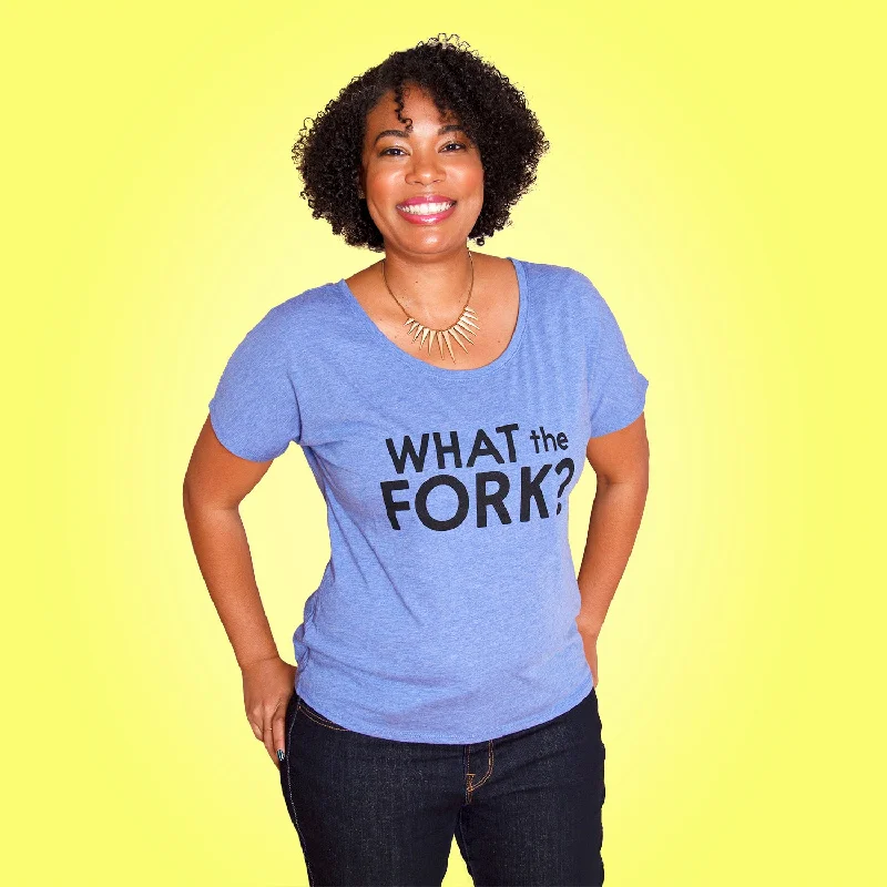 WHAT THE FORK? Women's Slouchy Shirt-- Rayon Fabric Velvet Fabric Corduroy Fabric