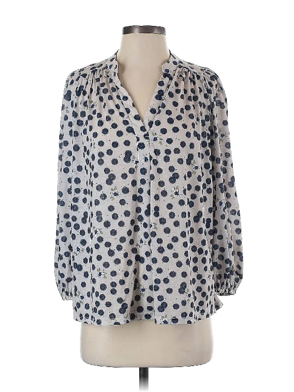 Long Sleeve Blouse Silky Tunic Blouse