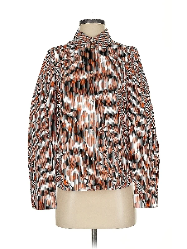 Long Sleeve Blouse Stretchy Fitted Blouse