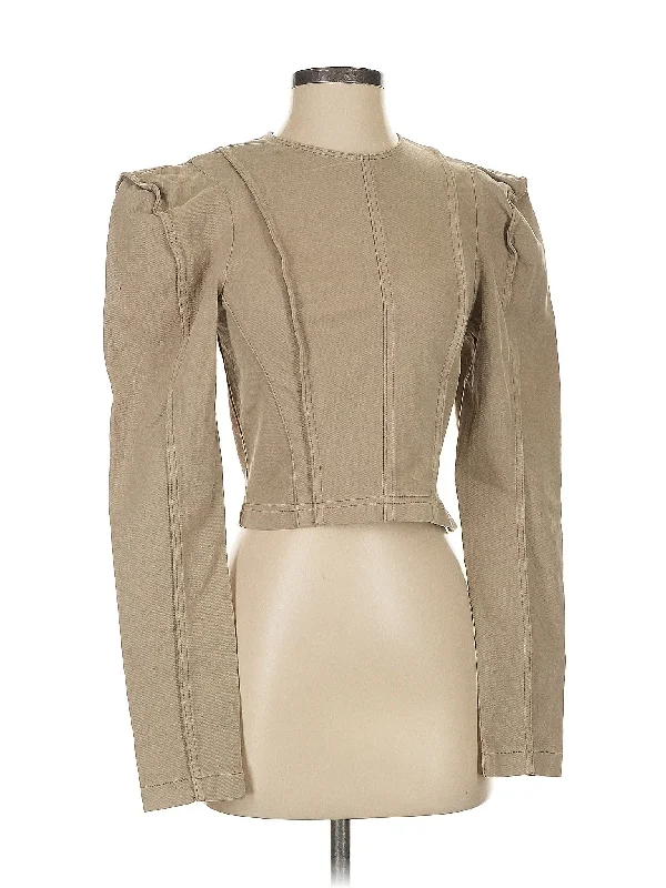 Long Sleeve Blouse Drape Neck Blouse