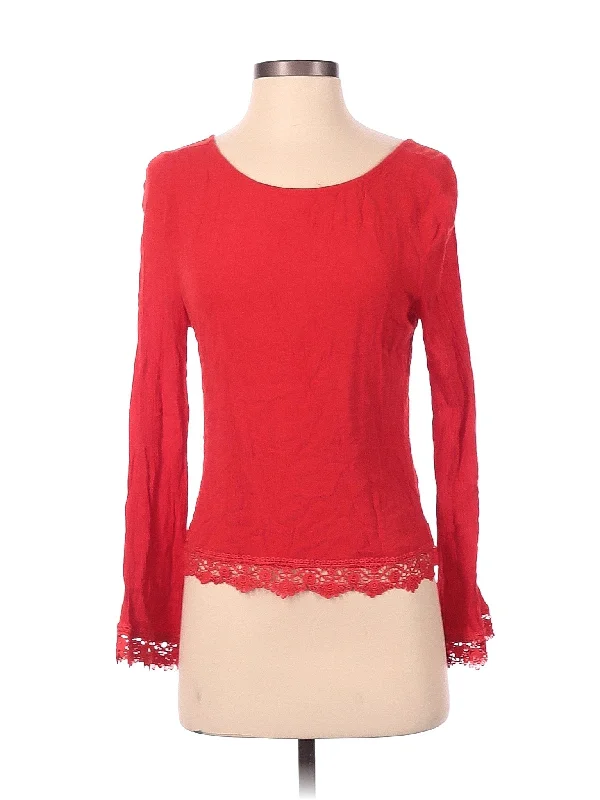 Long Sleeve Blouse Casual Relaxed Fit Blouse