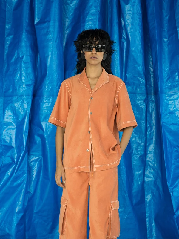 Santra Bowling Shirt-- Solid Print Embellished