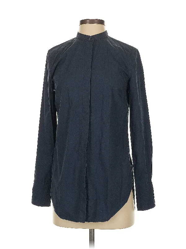 Long Sleeve Blouse Collared Satin Blouse