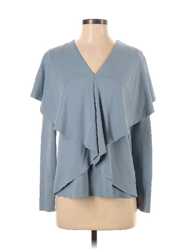 Long Sleeve Blouse Mandarin Collar Blouse