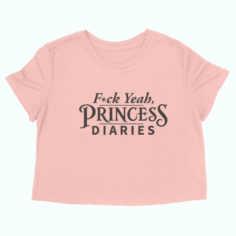 F*CK YEAH, PRINCESS DIARIES Women's crop shirt-- Hooded Caped Shawl Collar