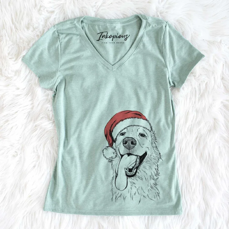 Santa Ranger the Mixed Breed - Women's V-neck Shirt-- Machine Wash Dry Clean Hand Wash Santa Ranger the Mixed Breed - Women's V-neck Shirt-- Machine Wash Dry Clean Hand Wash