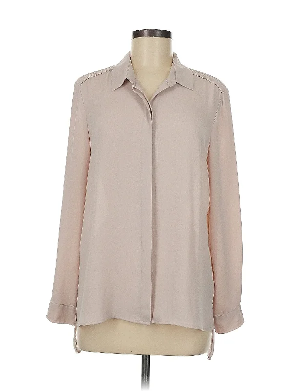 Long Sleeve Blouse Double Button Blouse