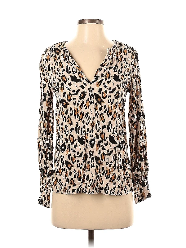 Long Sleeve Blouse Lightweight Chiffon Blouse