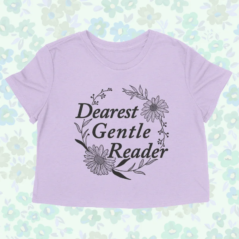 DEAREST GENTLE READER Women's crop shirt-- Polka Dot Checkered Tartan