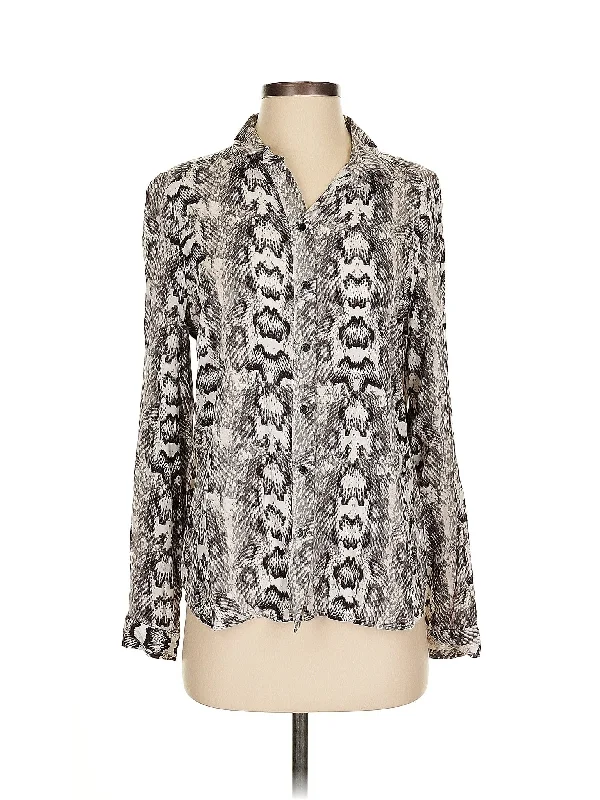 Long Sleeve Blouse Embroidered Cotton Blouse