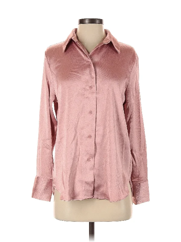 Long Sleeve Blouse Semi-Sheer Blouse