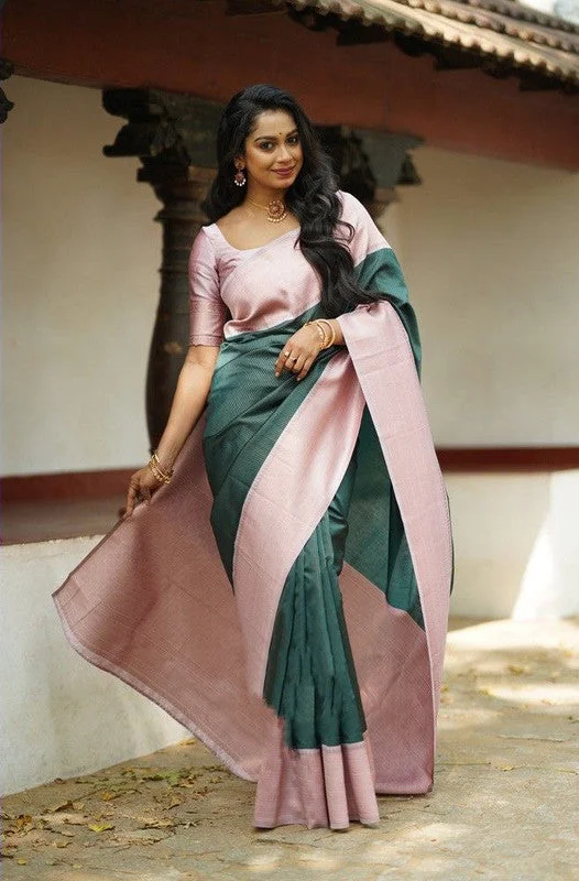 Women Banarasi Silk Woven Saree With Blouse Piece Oversized Silk Blouse