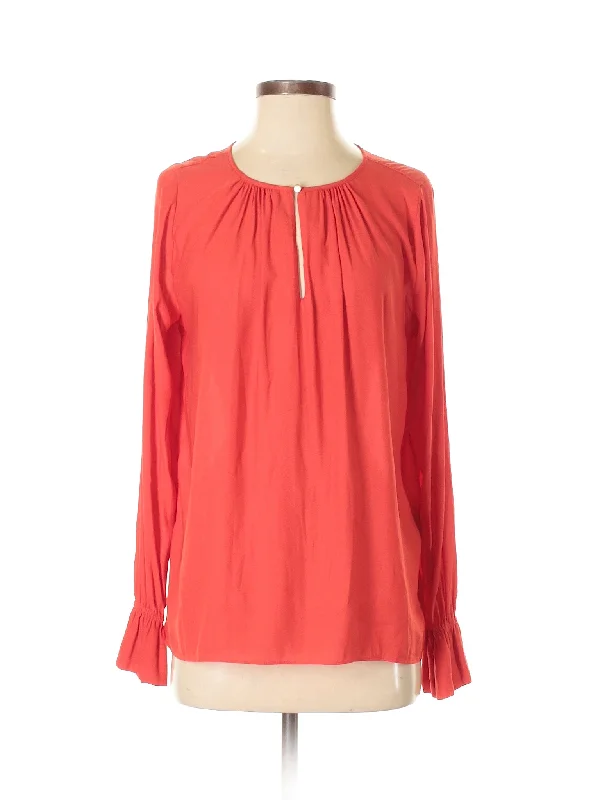 Long Sleeve Blouse Feminine Ruffle Blouse