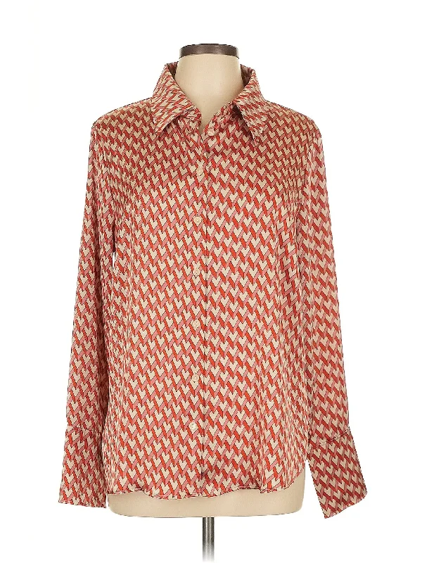 Long Sleeve Blouse Wrap Front Blouse