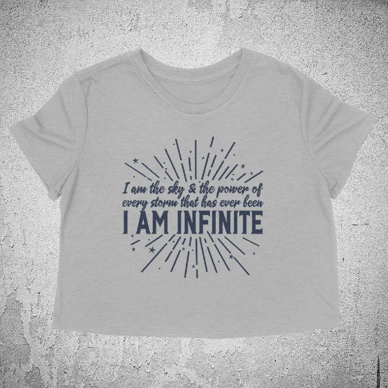 I AM INFINITE Women's crop shirt-- Satin Fabric Silk Fabric Chiffon Fabric