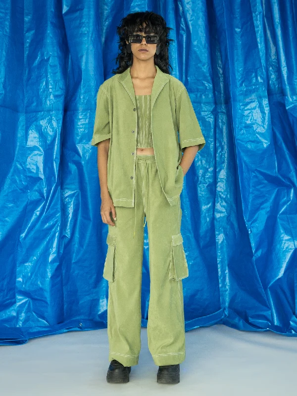 Tota Bowling Shirt-- Spandex Blend Rayon Blend Denim Blend