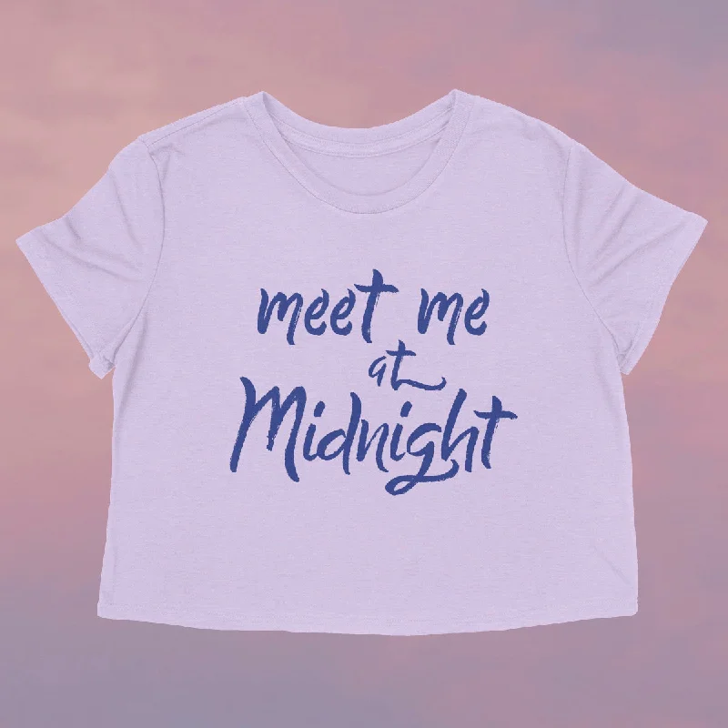MIDNIGHT Women's crop shirt-- Nylon Fabric Polyester Fabric Spandex Fabric