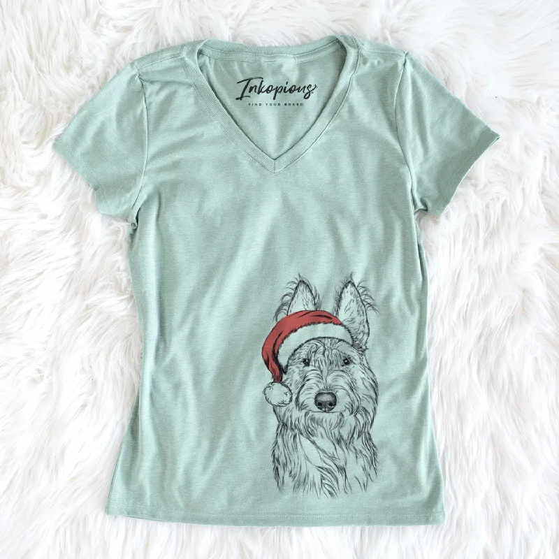 Santa Luna the Berger Picard - Women's V-neck Shirt-- Zippered Front Buttoned Front Snap Front Santa Luna the Berger Picard - Women's V-neck Shirt-- Zippered Front Buttoned Front Snap Front