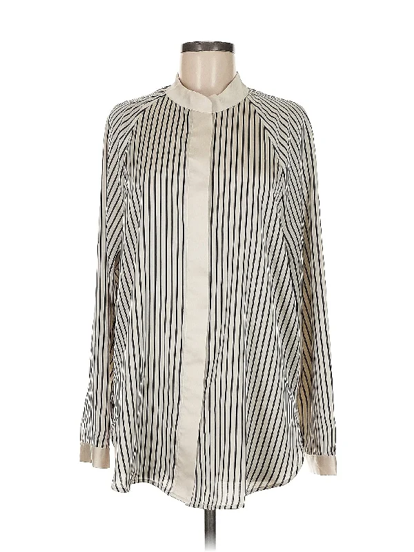 Long Sleeve Blouse Satin Long Blouse