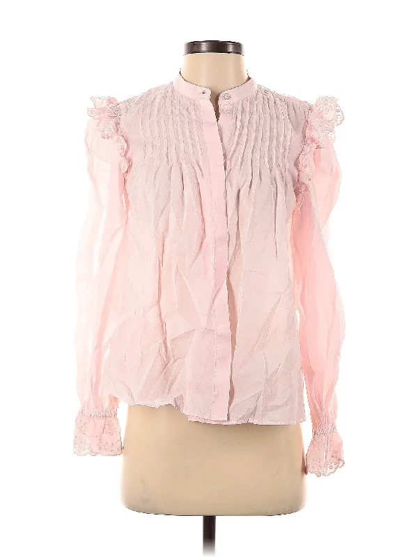 Long Sleeve Blouse Feminine Satin Blouse