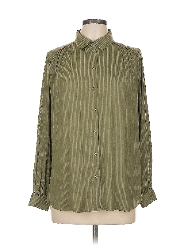 Long Sleeve Blouse Embroidered Floral Blouse
