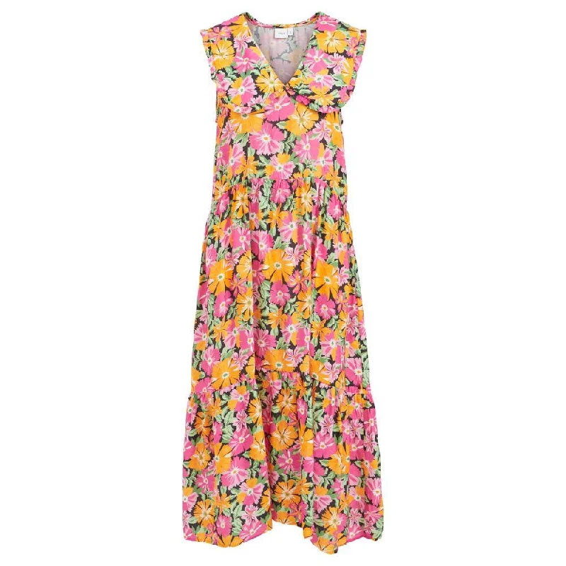 Vila Clothes Pink Polyester Dress Tunics Timeless classic