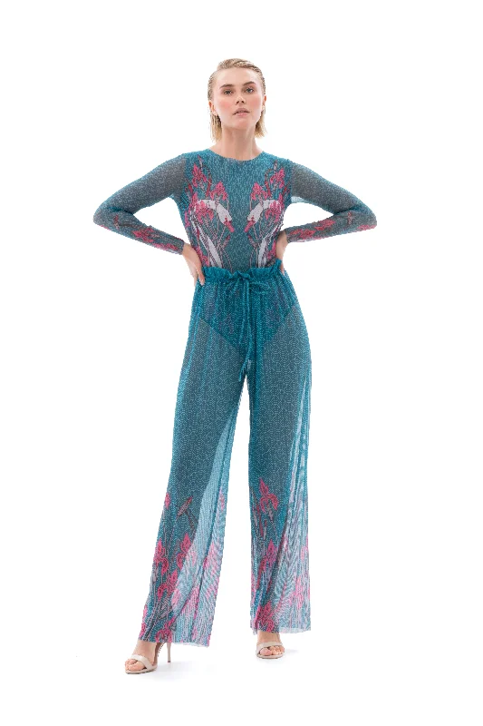SWANS BEACH PANTS one size, fits all Comfy Zip-Up Pants