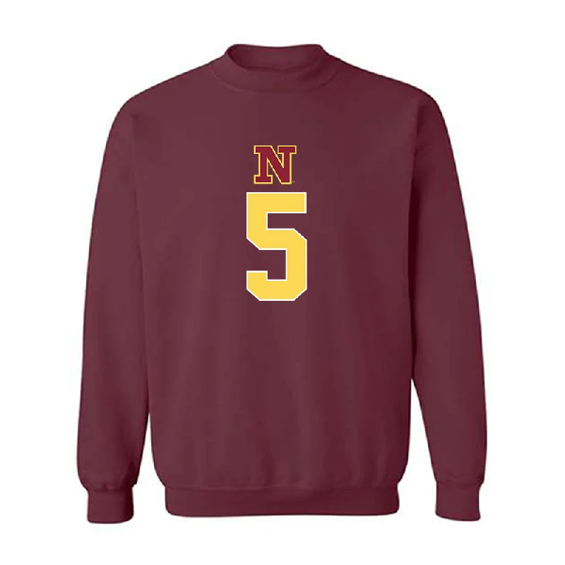 NSU - NCAA Women's Basketball : Decontee Smith - Maroon Replica Sweatshirt Hoodie with Fur Luxurious Winter NSU - NCAA Women's Basketball : Decontee Smith - Maroon Replica Sweatshirt Hoodie with Fur Luxurious Winter