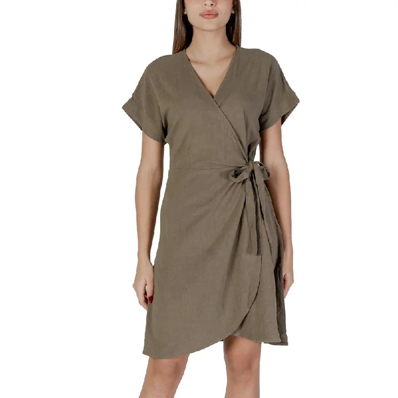B.Young Green Viscose Dress Tunics Corduroy durable