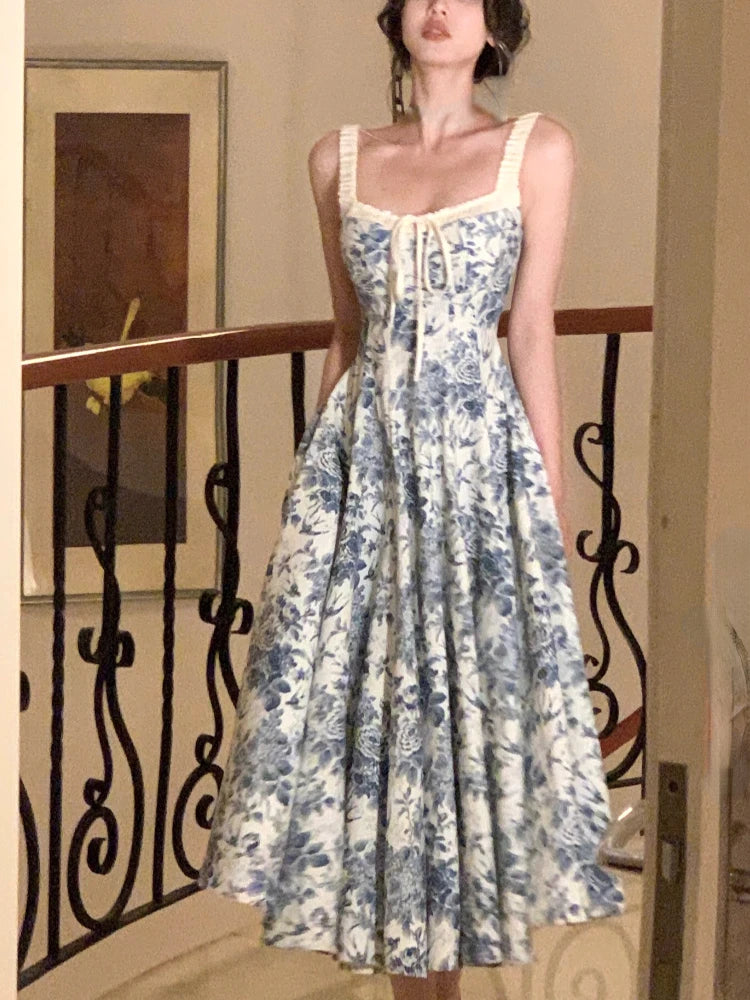 Yipinpay Floral Strap Midi Dress Woman Elegant Sleeveless Even Party Dress Office Lady 2024 Summer Beach Casual Korean Style Dress Chiffon Maxi Beach Yipinpay Floral Strap Midi Dress Woman Elegant Sleeveless Even Party Dress Office Lady 2024 Summer Beach Casual Korean Style Dress Chiffon Maxi Beach