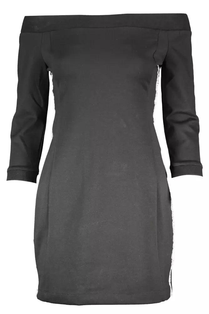 Calvin Klein Black Polyester Women Dress Tunics Distressed trendy