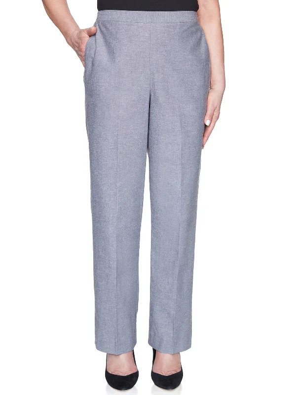 Bella Vista Chambray Pants Short Length Elegant Dress Pants