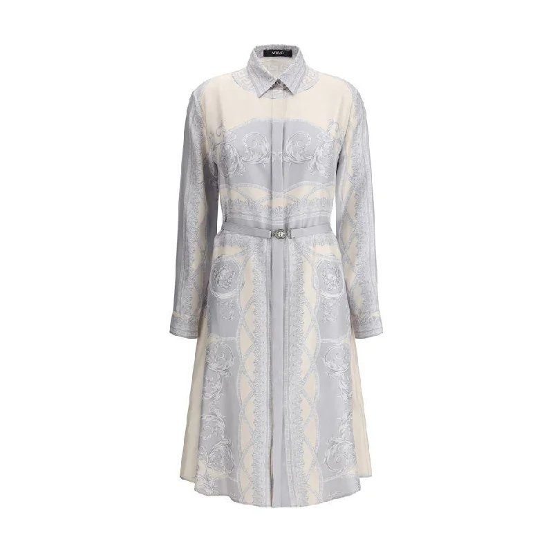 Versace Chemisier Dress Turtleneck Warm Winter