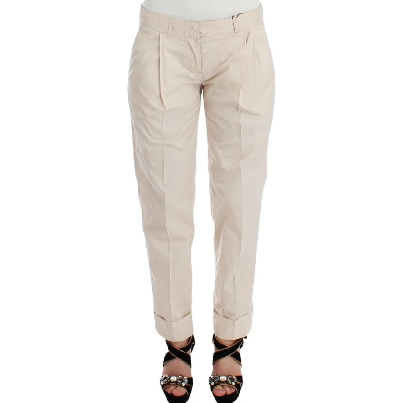 Ermanno Scervino Chic Beige Chino Pants - Elegance Redefined Soft Wool Pants