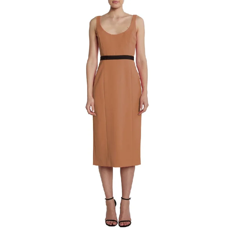 PINKO Brown Polyester Dress Maxi Flowy Bohemian