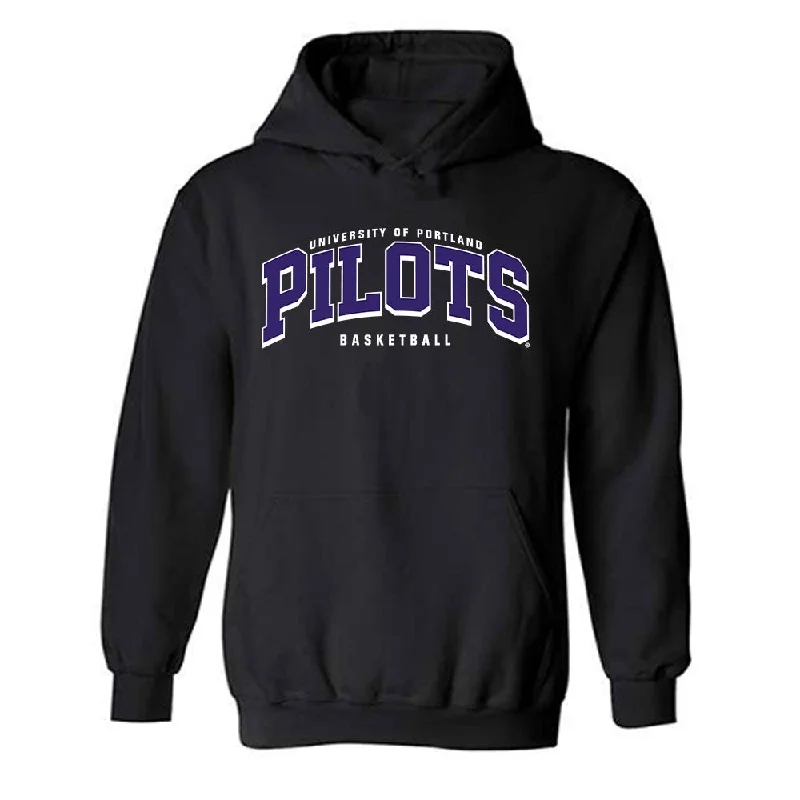 Portland - NCAA Women's Basketball : Maisie Burnham - Hooded Sweatshirt Hoodie with Hidden Zipper Minimalist Clean