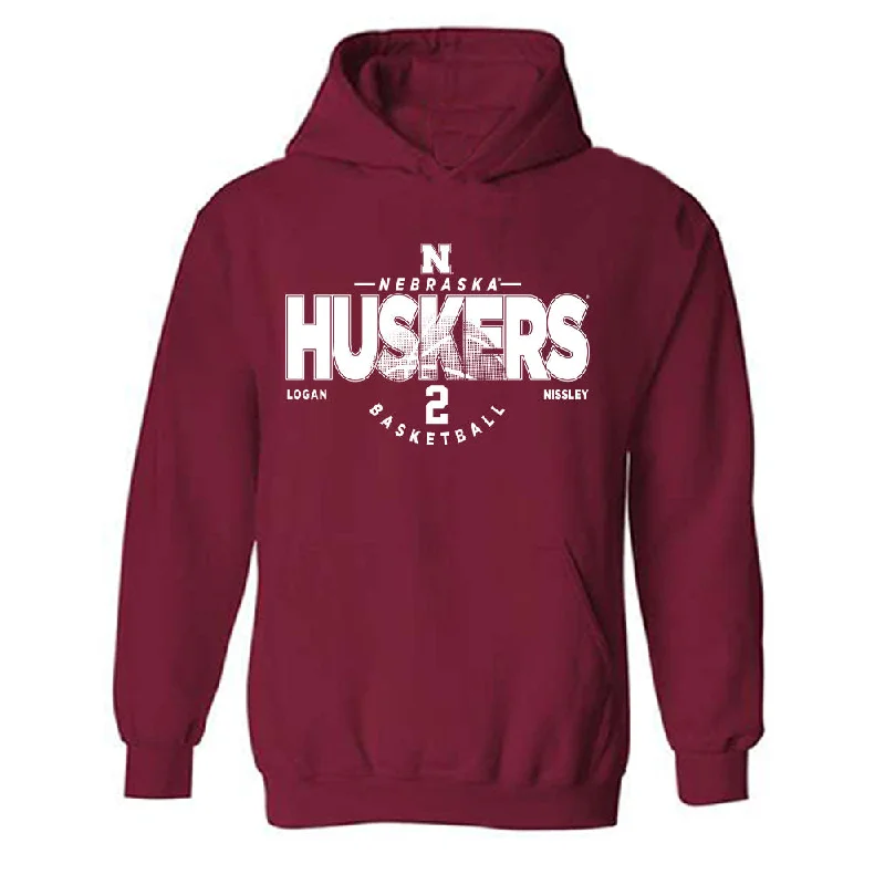 Nebraska - NCAA Women's Basketball : Logan Nissley - Hooded Sweatshirt Classic Fashion Shersey Hoodie with High Neck Warm Protective Nebraska - NCAA Women's Basketball : Logan Nissley - Hooded Sweatshirt Classic Fashion Shersey Hoodie with High Neck Warm Protective