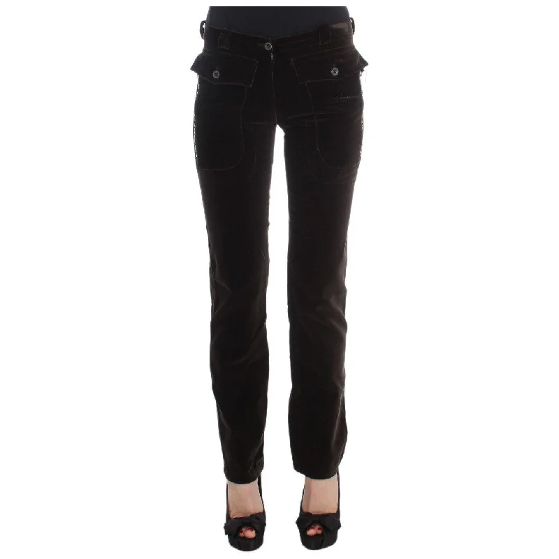 Ermanno Scervino Slim Fit Italian Cotton Pants Comfy High-Waist Jeans