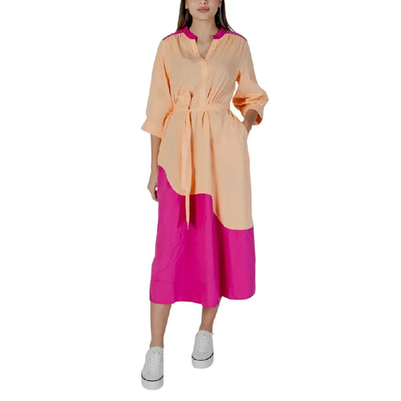 B.Young Orange Cotton Dress Tunics Chinos classic
