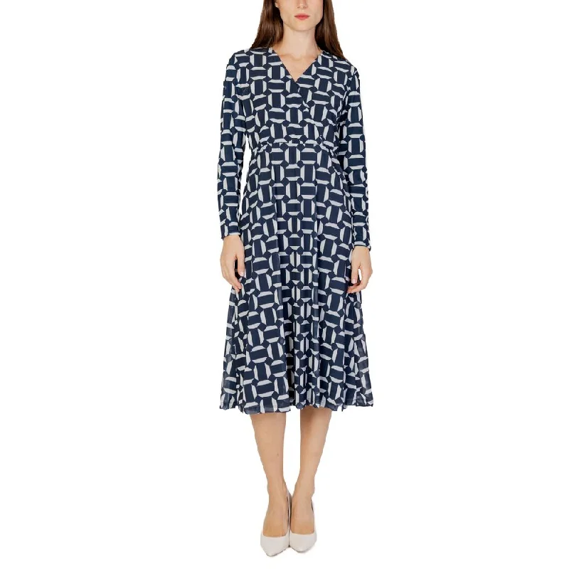 Street One Blue Polyester Dress Tunics Fashionable chic