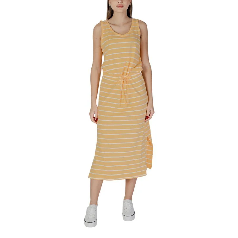 B.Young Yellow Cotton Dress Tunics Trendy modern